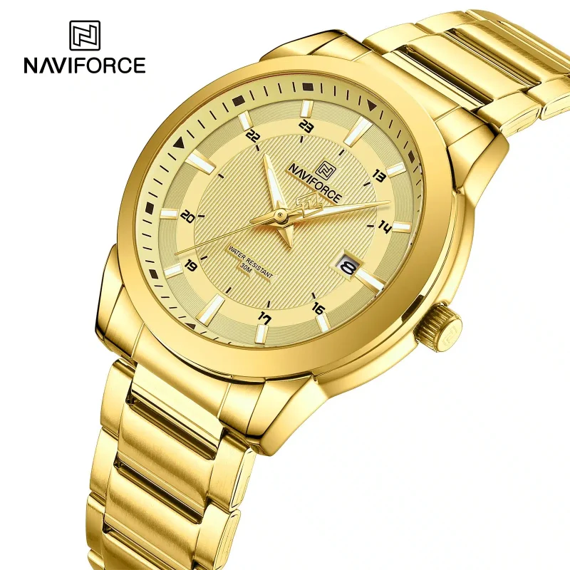 Montre Homme Quartz Calendrier Or 8029GGG