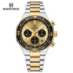 Montre Homme Chronographe Argent Or 8049SGG