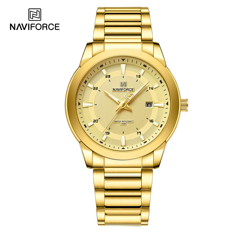 Montre Homme Quartz Calendrier Or 8029GGG