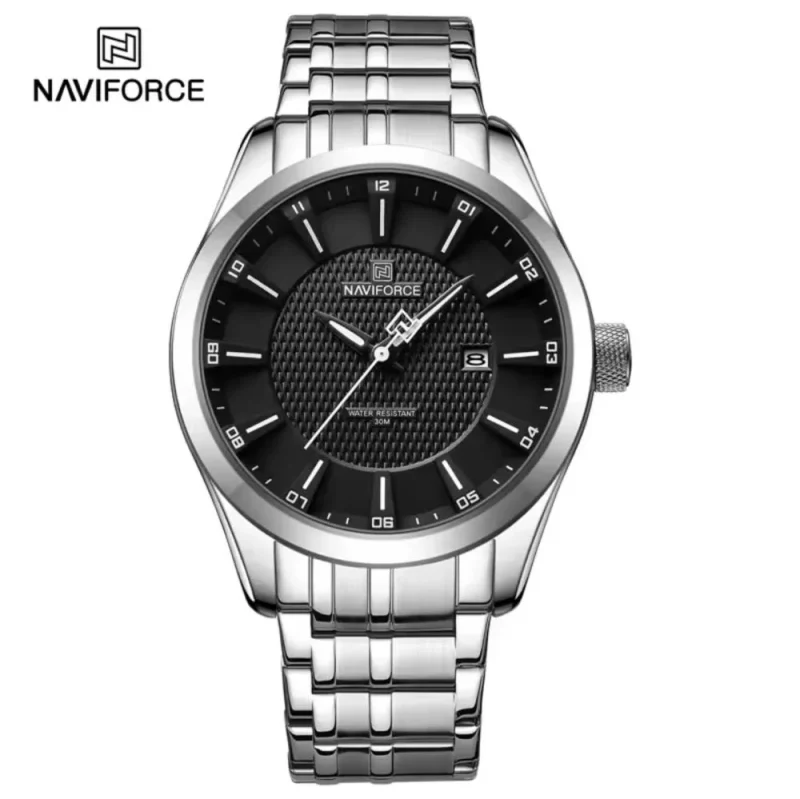Montre Homme Quartz Calendrier Argent 8032SB