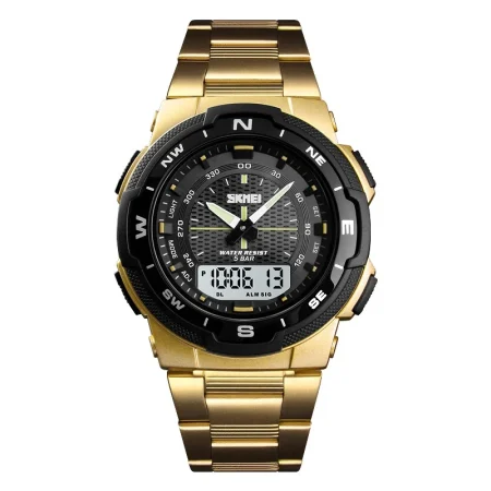 Montre Homme Skmei en Acier Or 1370GD