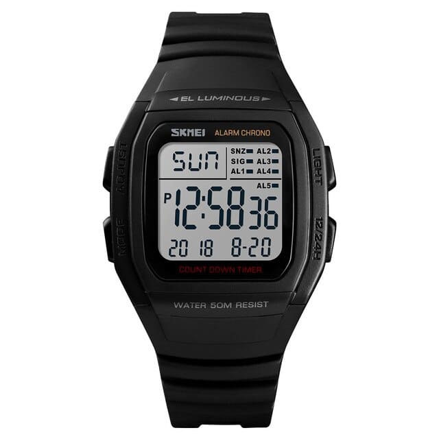 Montre Homme Quartz Numérique Noir 1278BK